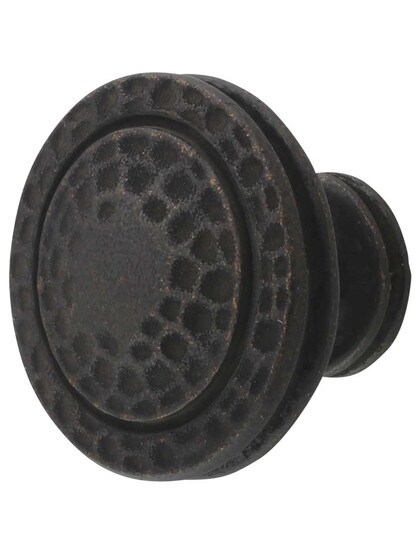 Mountain Lodge Ringed Cabinet Knob - 1-3/8 inch Diameter in Windover Antique.